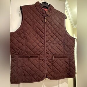 Quilted Brown Vest -Van Heusen